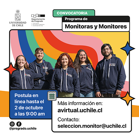 Convocatoria Monitoras y Monitores Uchile 2025